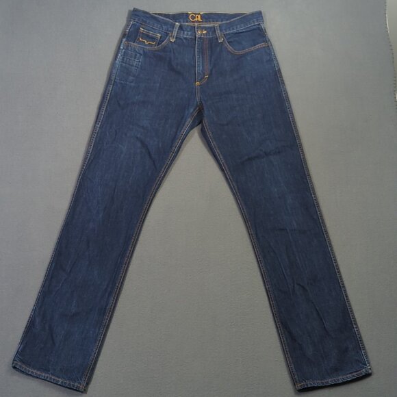 Kimes Ranch Jeans Men's 32x34 Blue Cal Straight Fit Made In USA Western Cotton